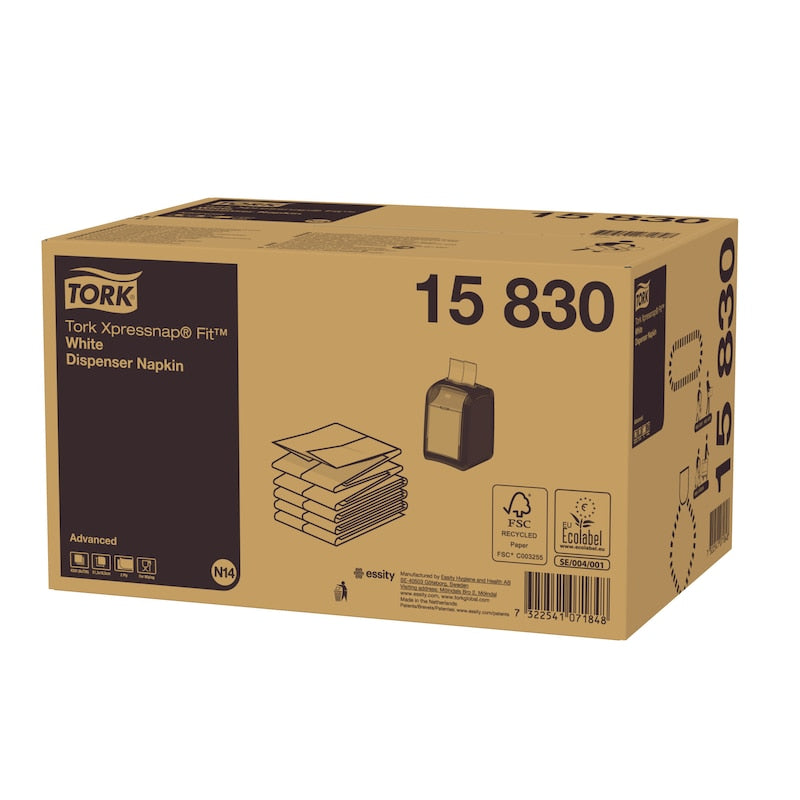 Șervețelele de masă pentru dozator Tork Xpressnap Fit® Alb N14