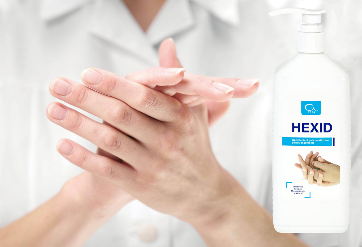 Dezinfectant antiseptic igienic si chirurgical pentru maini si tegumente HEXID 1L avizat ca biocid