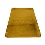 Tăviță pentru prăjituri, din carton, T8, auriu, 23x16 cm, (100buc/set)