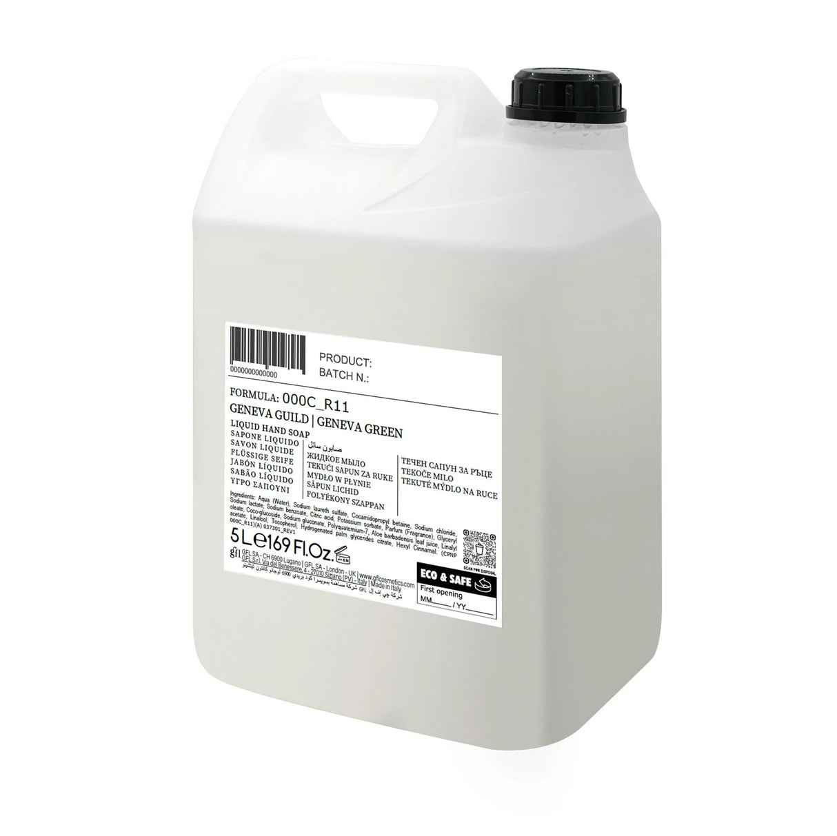 Săpun lichid cu Aloe Vera, Geneva Guild & Geneva Green, 5L