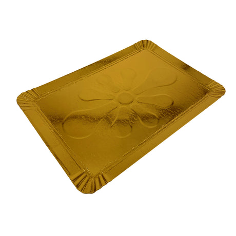Tăviță pentru prăjituri, din carton, T8, auriu, 23x16 cm, (100buc/set)