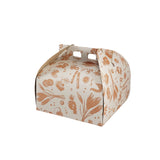 Cutie pentru tort, Alba cu flori aurii, 25 buc, 20x20x12.5cm