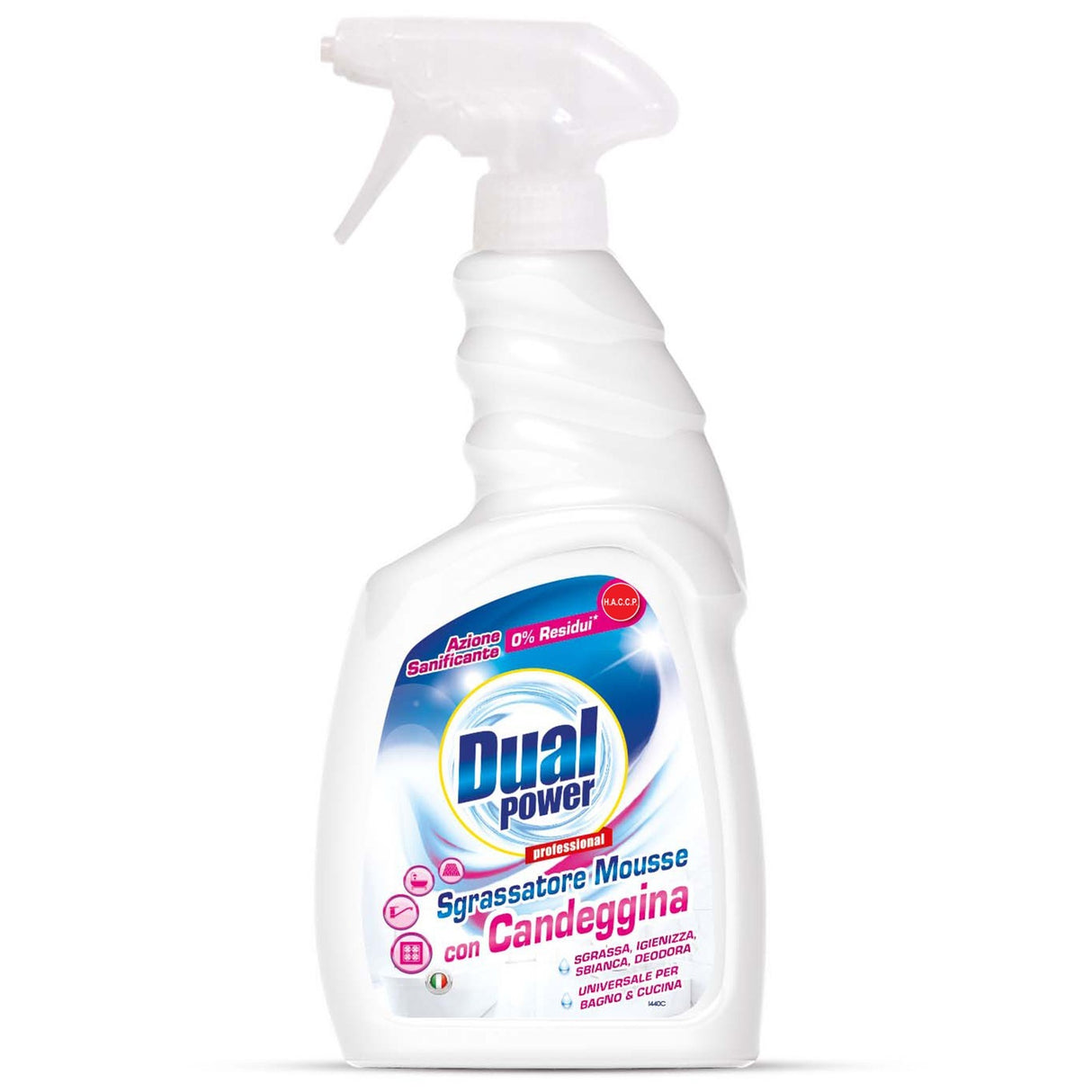 Gel cu clor activ, pulverizator, Dual Power, 750 ml