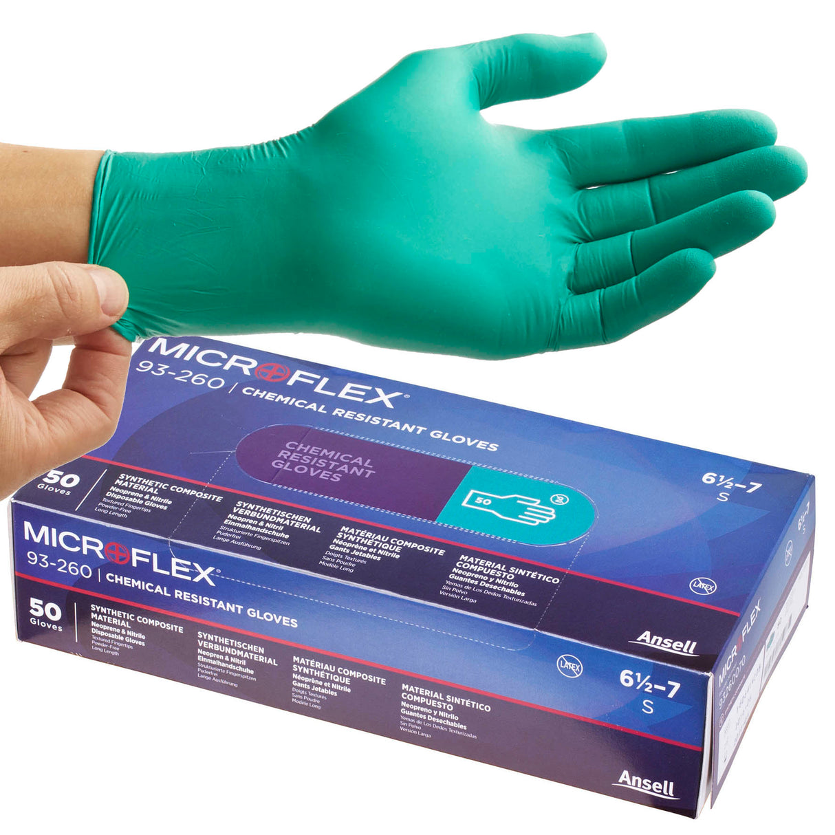 Manusi de unica folosinta, din nitril, nepudrate, super rezistente, de culoare turcoaz, TOUCHnTUFF ANSELL, marimea XS, (50buc/set)