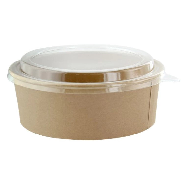 Bol pentru salată, din carton, cu capac transparent, 550ml, (50 buc/set)