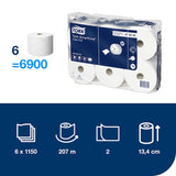 Hârtie Igienică Rolă Tork SmartOne® Alb T8