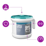 Tork Reflex™ Prosoape din Hârtie și Dozator cu Derulare Centrală Alb și Turcoaz M4