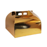 Cutie pentru tort, aurie, 27x27 cm