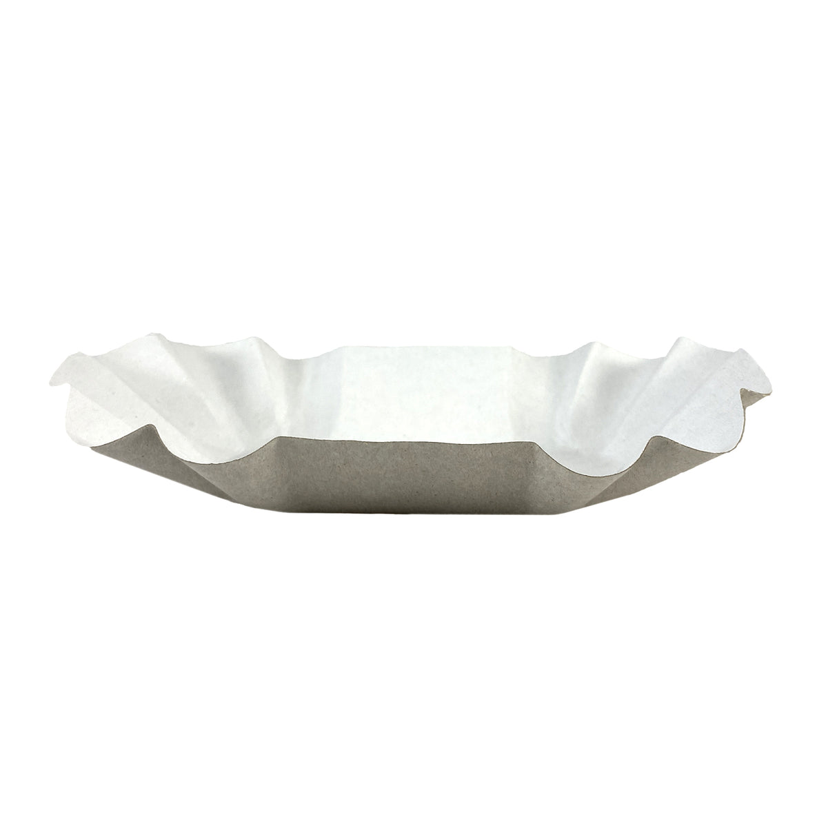 Tăviță pentru prăjituri, ovală, alb, 12x5 cm, (100buc/set)