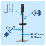 Tork Stativ pentru Igienă Dezinfectant pentru Mâini Negru