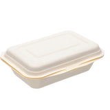 Caserolă pentru catering, capac atașat, biodegradabilă, 19x15x6 cm, (50buc/set)