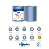 Rolă hârtie, 3 straturi, 192m,Paperdi Blu Color
