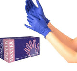 Manusi din nitril, albastre, marca Maxter Premium Quality, marimea L, (100buc/set)