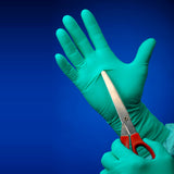 Manusi de unica folosinta, din nitril, nepudrate, super rezistente, de culoare turcoaz, TOUCHnTUFF ANSELL, marimea XS, (50buc/set)
