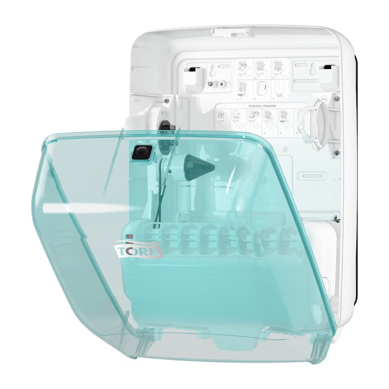 Tork Dozator Hârtie de Șters cu Montare pe Perete pentru Spațiu de Spălare Alb și Turcoaz W6