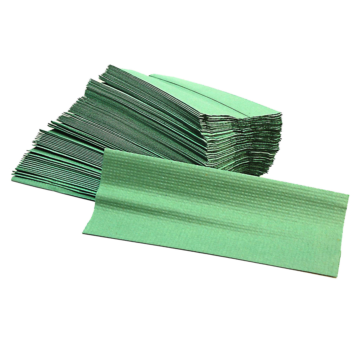 Bax Prosop hartie pliat Z, 1 strat, 25x23 cm, verde, pachet, (20 pachete/bax)