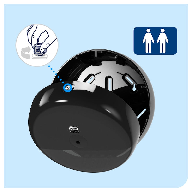 Dozator Role de Hârtie Igienică Tork SmartOne® Negru T8