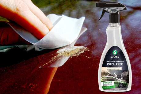 Solutie curatat excremente pasari Universal Cleaner PITCH FREE GRASS curata murdarii uleioase si de insecte 500 ml