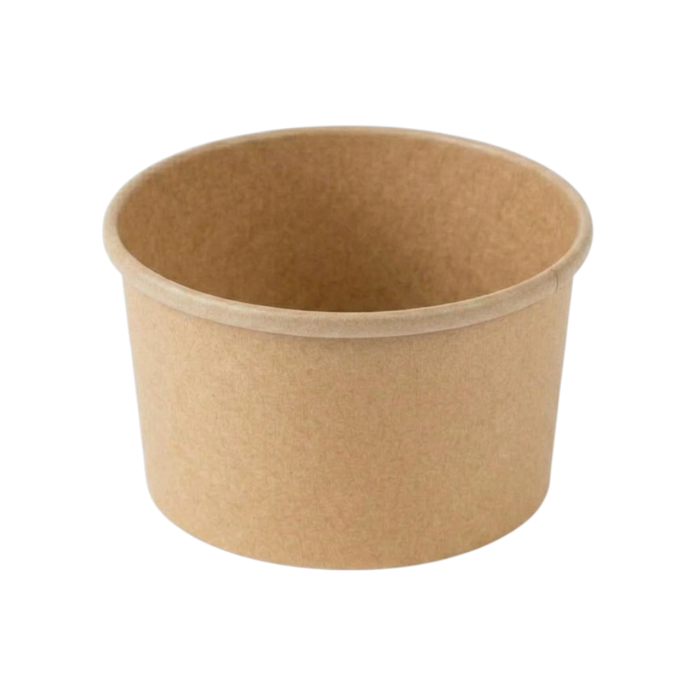 Bol pentru supă din carton kraft, interior laminat, 16 Oz, 470 ml, (25 buc / set)