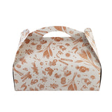 Cutie pentru tort, alb cu imprimeu floral, 34x25x12.5cm