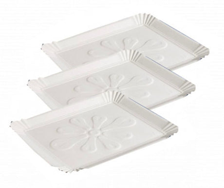 Tăviță pentru prăjituri, din carton, T4, alb, 17x13cm, (100buc/set)