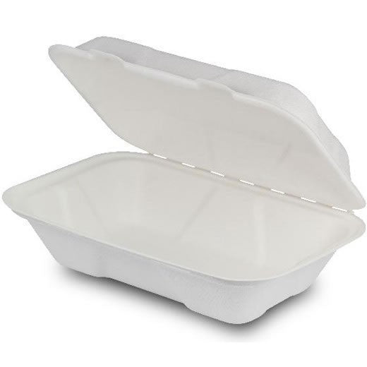 Caserolă pentru catering, capac atașat, biodegradabilă, 23x15x9 cm, (50buc/set)