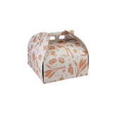 Cutie pentru tort, alb cu imprimeu floral, 20x20x12.5cm
