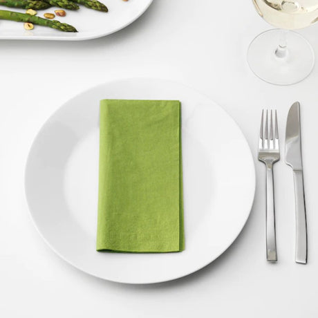 Servetele Mank Tissue, verde deschis, 33x33 cm, pliat in 8, ecologice, biodegradabile, (100buc/set)