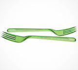 Furculite de plastic cristal verde, (25buc/set)