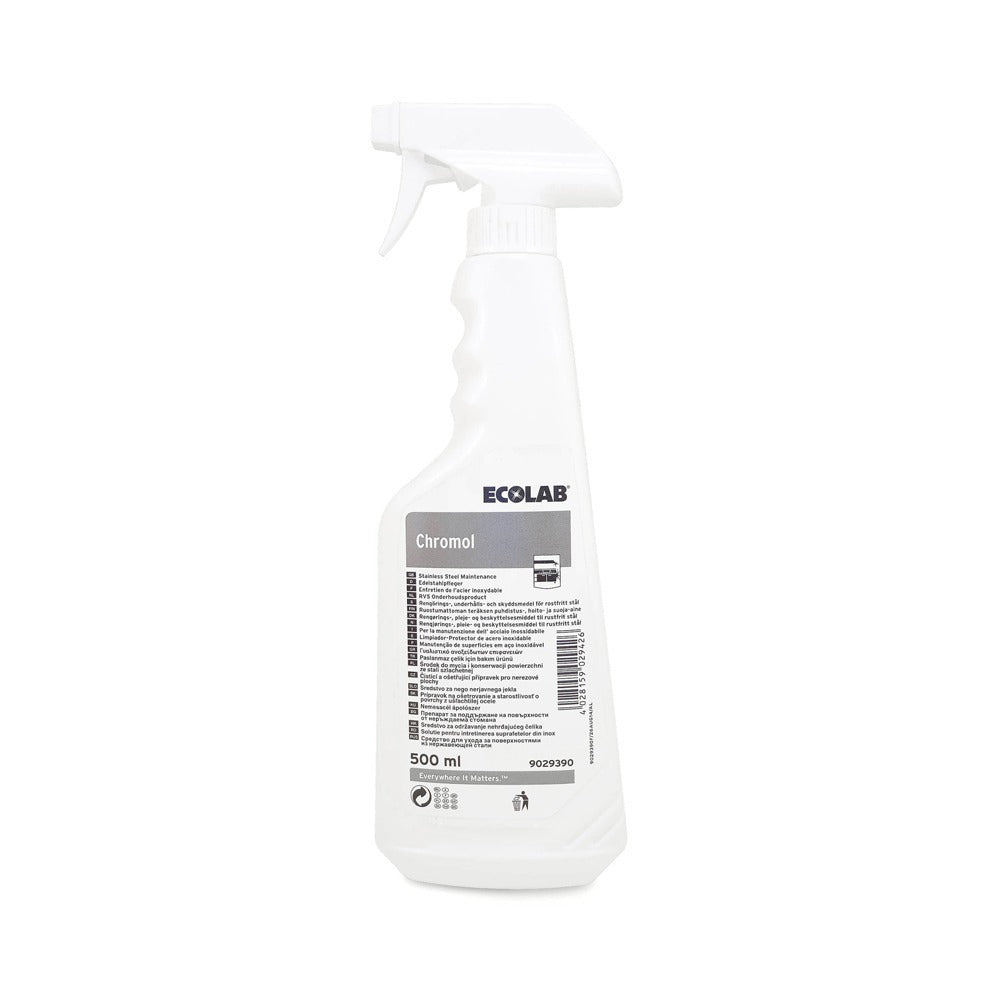 Ecolab Chromol, soluție pentru întreținerea produselor din inox, 500ml