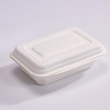 Caserolă pentru catering, capac atașat, biodegradabilă, 19x15x6 cm, (50buc/set)