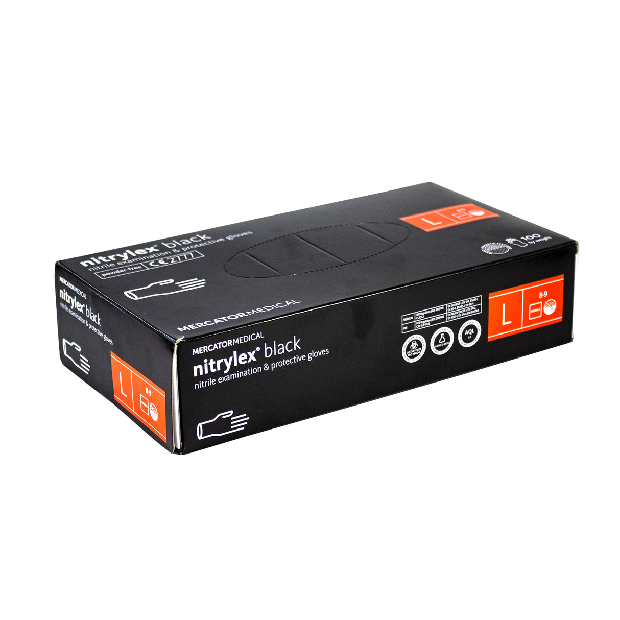 Manusi, Nitrylex, negre, marimea L, (100buc/set)