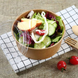 Bol pentru salată, din carton, cu capac transparent, 1300ml, (50buc/set)