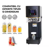 Aparat de sigilat doze din plastic, automat, cu grafici despre dozele compatibile