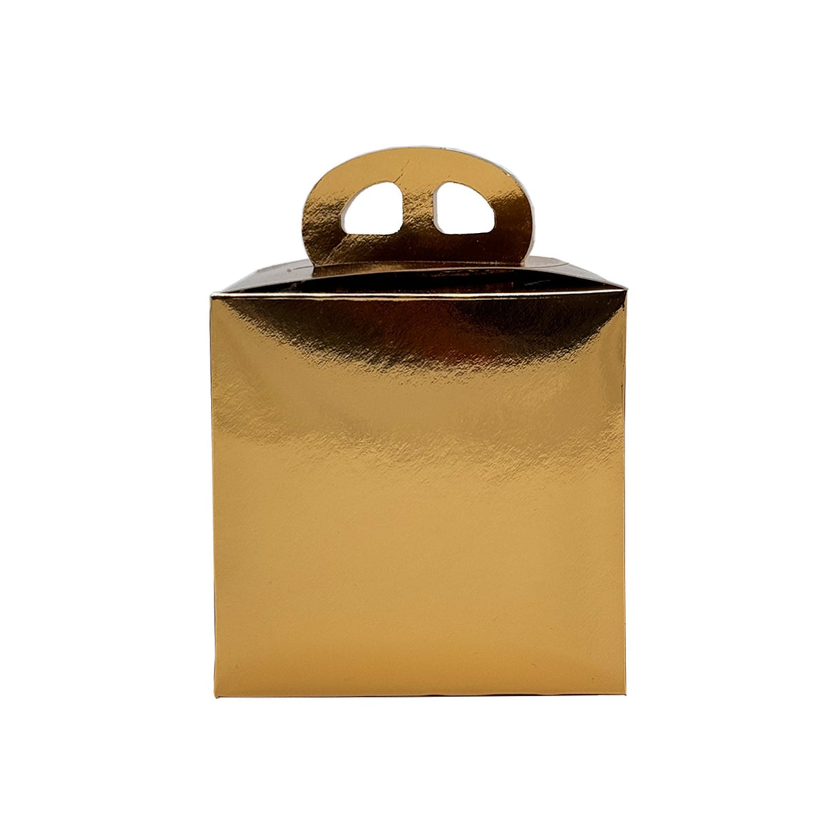 Cutie aurie din carton, pentru tort și disc auriu, 12x12cm + disc auriu