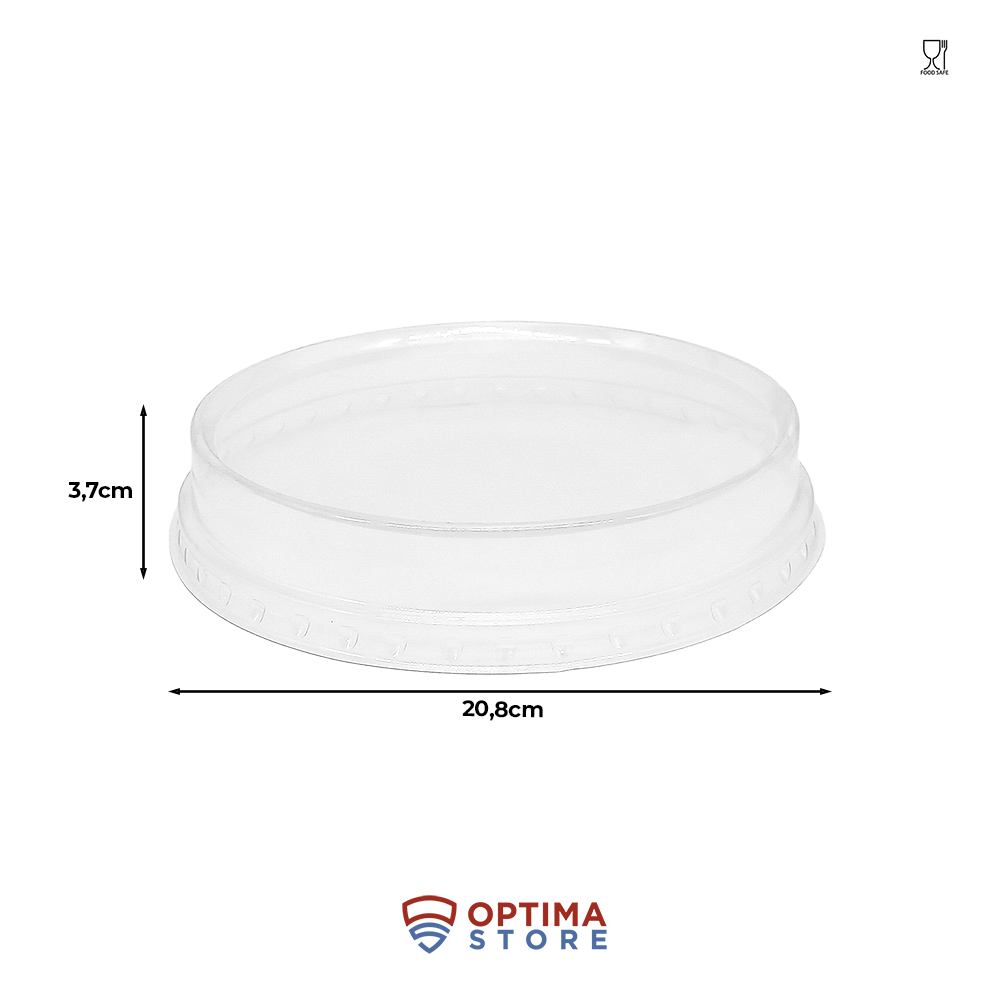 Capac plastic pentru formă de pască, transparent, 20,8x3,7cm, 50buc/set