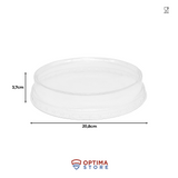 Capac plastic pentru formă de pască, transparent, 20,8x3,7cm, 50buc/set