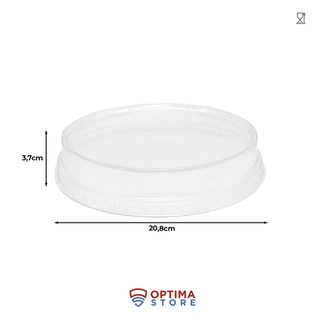 Capac plastic pentru formă de pască, transparent, 20,8x3,7cm, 50buc/set