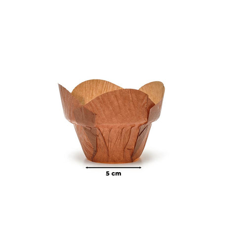 Chese Tulip, pentru brioșe, hârtie maro, 200 bucăți/set