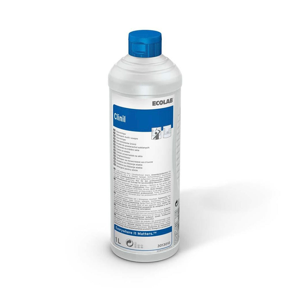 Ecolab Clinil, detergent profesional pentru sticlă, geamuri, oglinzi, ferestre, 1L