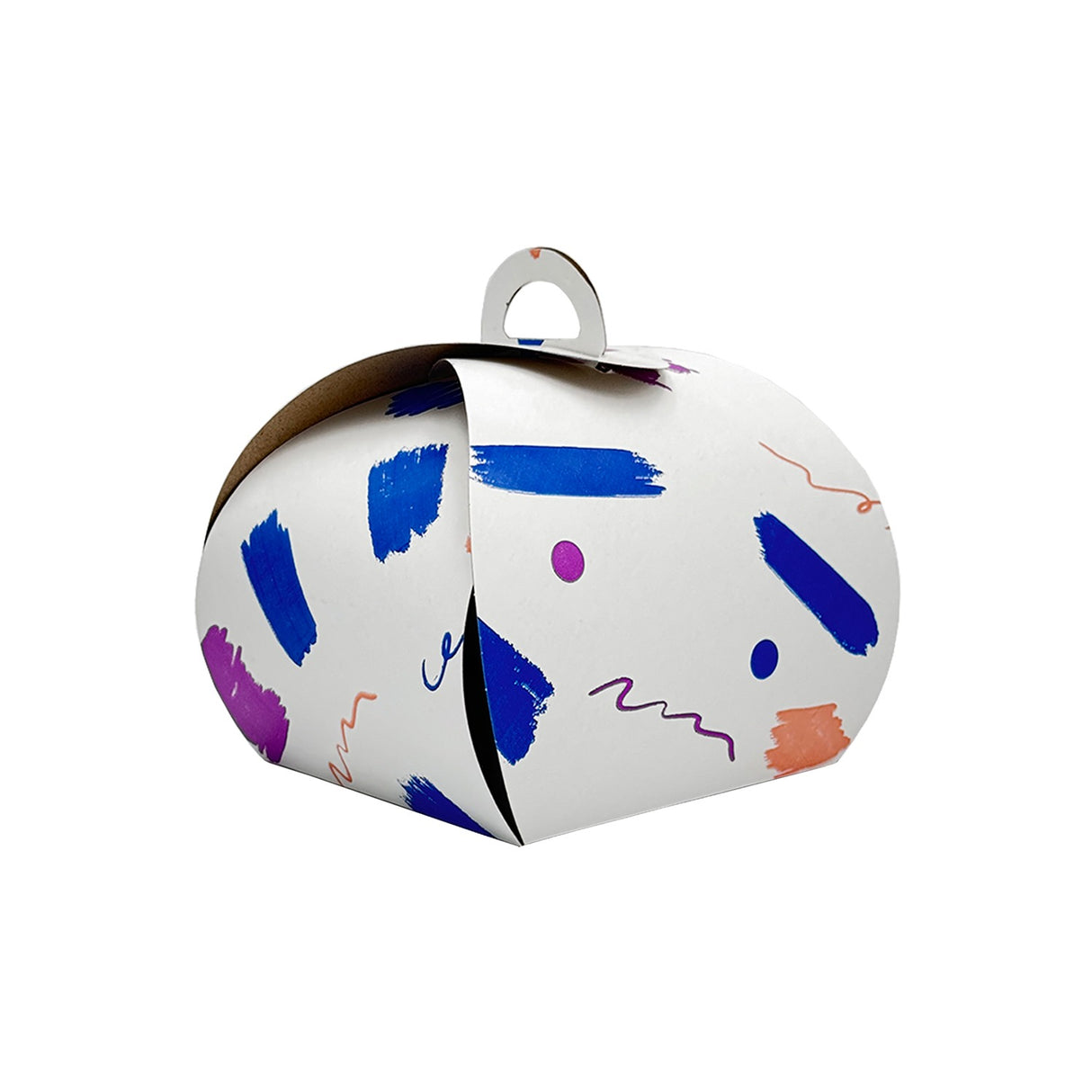 Cutie ovală din carton, pentru tort, multicolor, 12x12x12,5cm