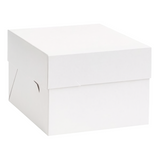 Cutie din carton pentru transportul tortului, cu capac separat, alb, Decora