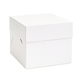Cutie din carton pentru transportul tortului, cu capac separat, alb, Decora