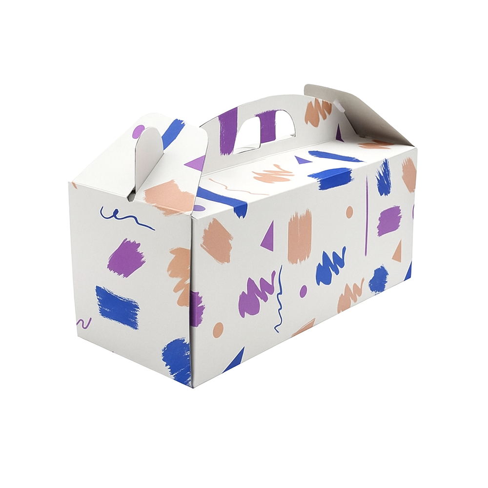 Cutie din carton pentru cozonac, 33 x 11 x 12 cm, design multicolor