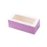 Cutie cozonac, diamond, carton alb / mov, cu fereastră, capac atașat, 30x15x10cm