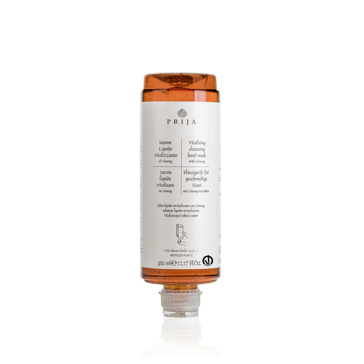 Dispenser săpun lichid cu ginseng, Prija, 360ml