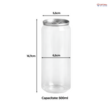 Doze transparente PET, capac din aluminiu pentru băuturi și deserturi