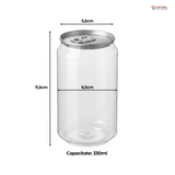 Doze transparente PET, capac din aluminiu pentru băuturi și deserturi