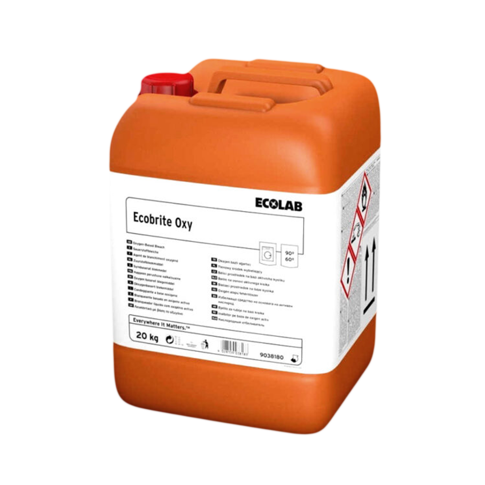 Ecobrite Oxy, Ecolab, 20 kg, înălbitor lichid pe bază de oxigen pentru rufe