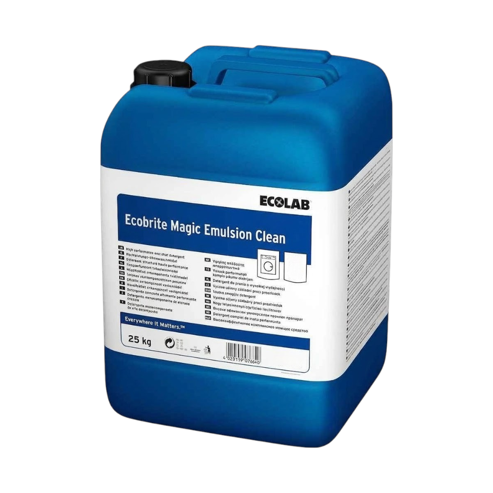 Ecobrite Magic Emulsion Clean, Ecolab, 25 kg, detergent de bază cu concentrație ridicată pentru rufe